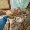 Hickory Hill Floral Upholstered Sofa with Throw Pillows - 2