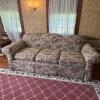 Hickory Hill Floral Upholstered Sofa with Throw Pillows - 5