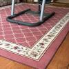 Floral Border Area Rug With Lattice Pattern - Approximately 95" x 129" - 2