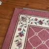 Floral Border Area Rug With Lattice Pattern - Approximately 95" x 129" - 5