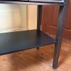Folk Art Style Black Floral Side Table - 6