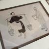 32.5" x 10.5" Framed Chinese Figural Works on Paper - 5