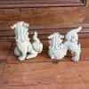 Pair of Asian-Style Glazed Ceramic Guardian Lion Figurines - 2