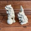 Pair of Asian-Style Glazed Ceramic Guardian Lion Figurines - 3