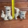 Pair of Asian-Style Glazed Ceramic Guardian Lion Figurines - 8