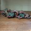 Polychrome Dragon Sculpture, Signed