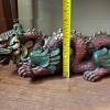 Polychrome Dragon Sculpture, Signed - 9