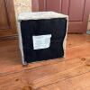 Beige Upholstered Ottoman Cube - 4