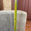 Beige Upholstered Ottoman Cube - 7