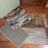 Four Assorted Small Rugs - Braided, Shag Rag, Oriental-Style, Woven