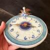 Ceramic Wall Clock With Bird and Feather Motif - 4