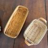 Pair of Longaberger Handwoven Baskets with Floral Liners - 3