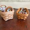 Pair of Longaberger Handwoven Baskets with Floral Liners - 4