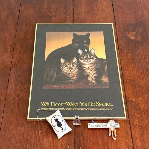 Cat-Themed Wall Art and Decorative Accents
