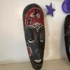 Painted Wooden Celestial Mobile and Three Tribal-Style Wooden Masks - 2