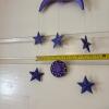 Painted Wooden Celestial Mobile and Three Tribal-Style Wooden Masks - 8