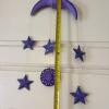 Painted Wooden Celestial Mobile and Three Tribal-Style Wooden Masks - 9
