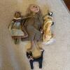 Three Children&rsquo;s Wooden Chairs with Cloth Dolls and Cat - 10