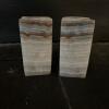 Pair of Polished Banded Stone Bookends - 4