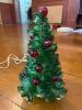 Glass Christmas Tree with Red Ornaments