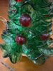 Glass Christmas Tree with Red Ornaments - 2