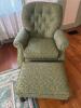 Upholstered Swivel Rocking Armchair and Ottoman- 1of 2 - 2
