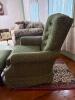 Upholstered Swivel Rocking Armchair and Ottoman- 1of 2 - 3