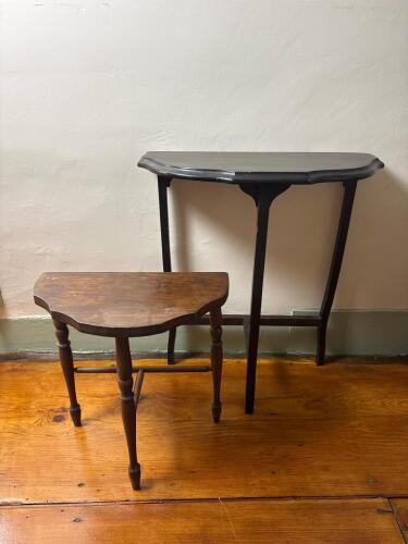 Two Wooden Side Tables in Traditional Style