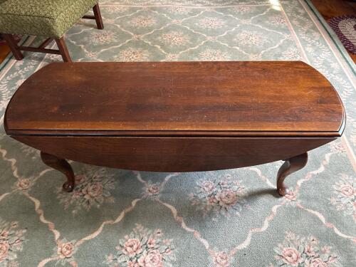 Wood Coffee Table in the Queen Anne Style