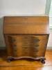 Mahogany Serpentine Front Fall-Front Secretary Desk