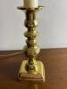 Brass Candlestick-Style Table Lamp With Black Shade - 2