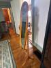 Oval Cheval Mirror With Light Wood Frame - 2