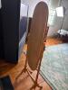 Oval Cheval Mirror With Light Wood Frame - 5