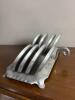 Hand-Forged Everlast Pewter Coasters With Holder - 4