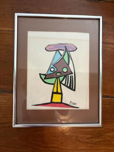 11"x14" Framed Abstract Print in the Manner of Picasso