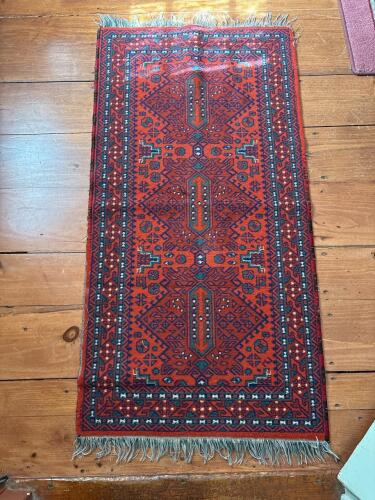 53"x27" Geometric Pattern Rug in Tribal-Style