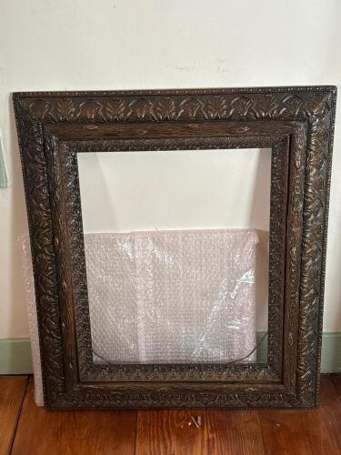 Two Large Carved Wood Picture Frames
