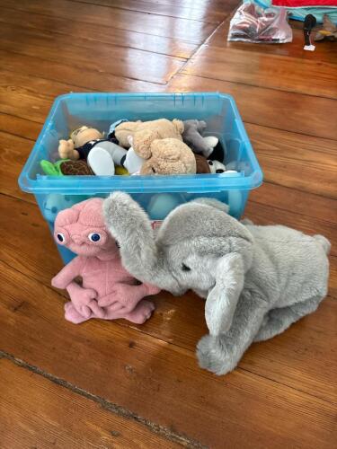 Assorted Plush Toys Including E.T. and Beanie Babies