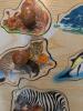Wooden Animal Knob Puzzles Assortment - 6