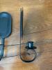 Pair of Black Metal Wall Candle Sconces - 3