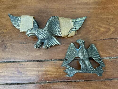 Three Brass Eagle Wall Plaques in Colonial-Style