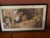Framed Art Nouveau-Style Mirror and Framed Cherub Print - 2