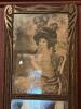 Framed Art Nouveau-Style Mirror and Framed Cherub Print - 3
