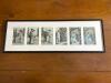 9" x 28" Framed Victorian-Style Courtship Lithograph Postcard Set