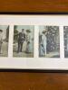 9" x 28" Framed Victorian-Style Courtship Lithograph Postcard Set - 3