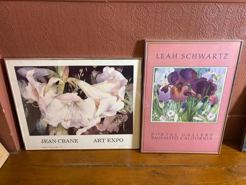 Two Large Floral Poster Prints