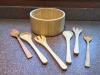 Beechwood Salad Bowl with Matching Salad Servers