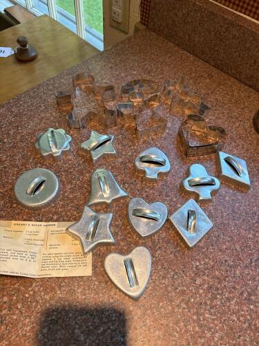 Vintage Metal and Tupperware Cookie Cutters