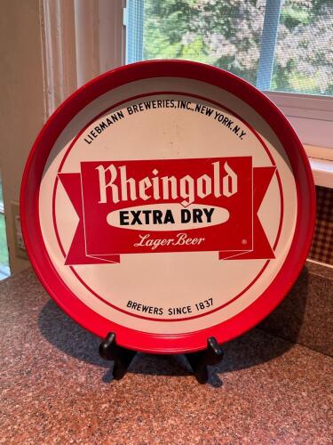 Rheingold Extra Dry Lager Beer Metal Serving Tray