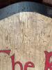 Hand Painted Wooden Red House Sign c. 1734-Style - 2